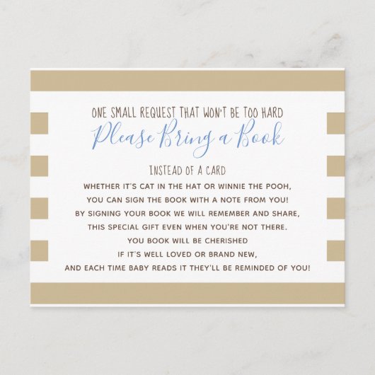 ボーイリトルカボチャ秋ベビーシャワーブックカード インビテーションポストカード (正面)