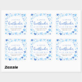 ボーイリトルハートブレーカーブルーバレンタインデーシャワー スクエアシール (シート)