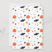 ボーイリトルブー幽霊ハロウィーンベイビーシャワー 招待状 (裏面)