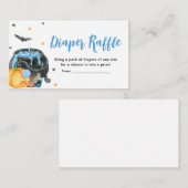 ボーイリトルブー幽霊ベビシャワーオムツラッフル エンクロージャーカード (正面/裏面)