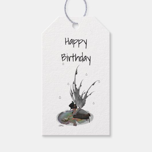 ボーイレインフェアリアージングカエルのギフトラベル ギフトタグ (正面)