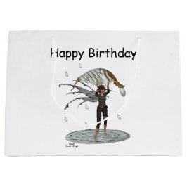 ボーイレインフェアリーとリーフ抱き枕 ラージペーパーバッグ