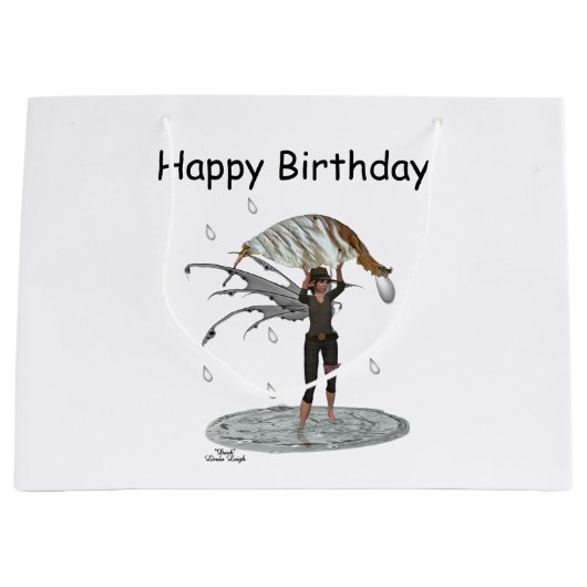 ボーイレインフェアリーとリーフ抱き枕 ラージペーパーバッグ (正面)