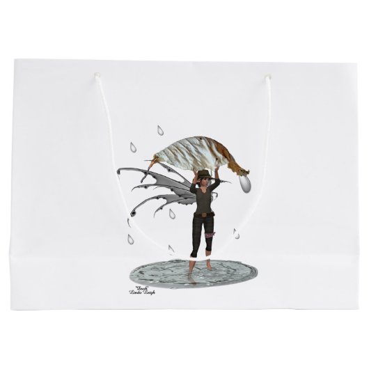 ボーイレインフェアリーとリーフ抱き枕 ラージペーパーバッグ (裏面)