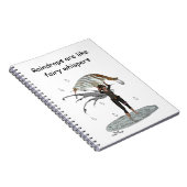 ボーイレインフェアリーと葉のスパイラル写真ノート ノートブック (右側)