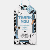 ボーイレトロ幽霊ハロウィーン誕生日メッセージカード ギフトタグ (正面)