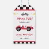 ボーイレースカー誕生日パーティー ギフトタグ (裏面)