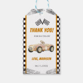 ボーイレースカー誕生日パーティー ギフトタグ (正面)