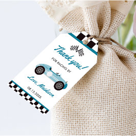 ボーイレースカー誕生日パーティー ギフトタグ