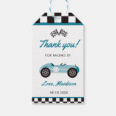 ボーイレースカー誕生日パーティー ギフトタグ (正面)