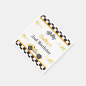 ボーイレースカー誕生日パーティー スタンダードカクテルナプキン (角)