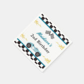 ボーイレースカー誕生日パーティー スタンダードカクテルナプキン (角)