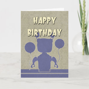 ボーイロボット誕生日カード カード
