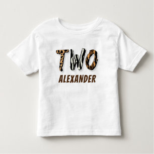 ボーイワイルドサファリ2歳の誕生日 トドラーTシャツ