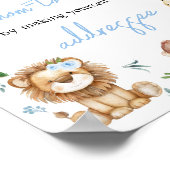 ボーイワイルドワンサファリベイビーシャワー封筒ステーション ポスター (角)