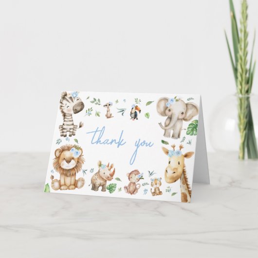 ボーイワイルドワンサファリ サンキューカード (正面)