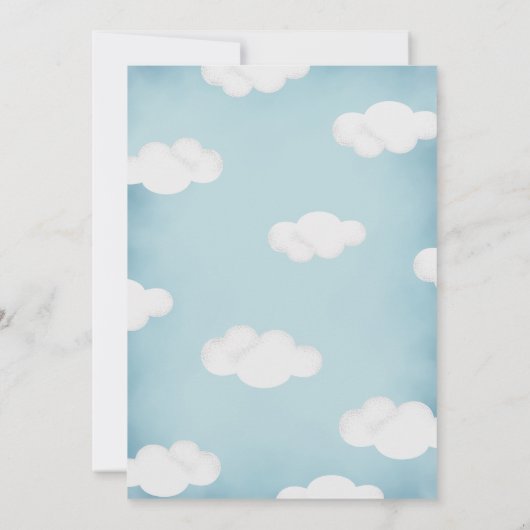 ボーイワンダーフル熱気球ファースト誕生日 招待状 (裏面)