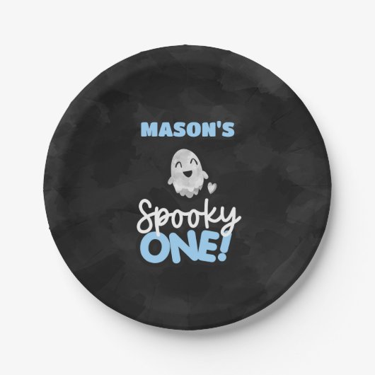 ボーイワン不気味誕生日プレート ペーパープレート (正面)