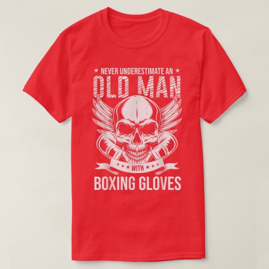 ボーイングGlを持つ老人を過小評価しない Tシャツ (デザイン正面)