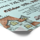 ボーイ不気味ハロウィーン誕生日タイムカプセルサイン ポスター (角)