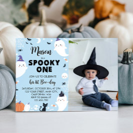 ボーイ不気味ワン幽霊1歳招待状 招待状
