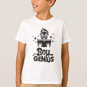 ボーイ天才新学期キッズカワイイ引用文 Tシャツ