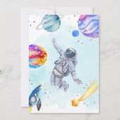 ボーイ宇宙飛行士宇宙誕生日パーティー 招待状 (裏面)