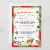 ボーイ小妖精や小人レタークリスマス/休日 招待状 (正面)