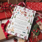 ボーイ小妖精や小人 |キッズクリスマス小妖精や小人ハローレターカード 招待状