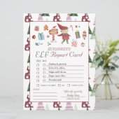 ボーイ小妖精や小人 |キッズクリスマス小妖精や小人レポートカード 招待状 (スタンド正面)
