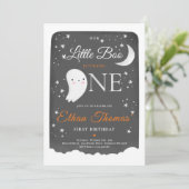 ボーイ幽霊リトルブーバースデーパーティーハロウィーン 招待状 (スタンド正面)