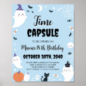 ボーイ幽霊誕生日タイムカプセルサイン ポスター (正面)