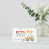 ボーイ建築イエロートラックおむつラッフル エンクロージャーカード (スタンド正面)