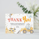 ボーイ建築イエロートラックサンキューカード サンキューカード (スタンド正面)