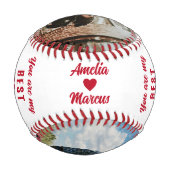 ボーイ最高のアイバーハート2枚 野球ボール (裏面)