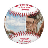 ボーイ最高のアイバーハート2枚 野球ボール (正面)