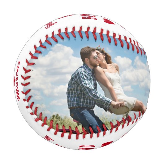 ボーイ最高のアイバーハート2枚 野球ボール (正面左)