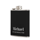 ボーイ最高のアイバーモノグラムブラック フラスク (左)