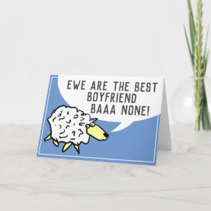 ボーイ最高のアバーなし – Sheep Pun カード