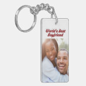 ボーイ最高のア写真ブルゴーニュ3D文字 キーホルダー (正面左)