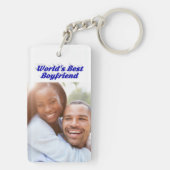 ボーイ最高のア写真ブルー3D文字 キーホルダー (裏面)