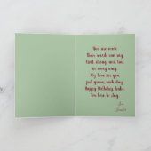 ボーイ最高のア・エバー・ロマンチック誕生日写真 シーズンカード (内部)