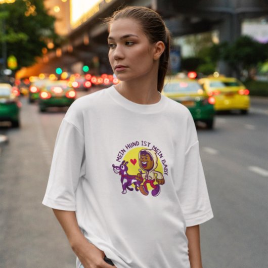 ボーイ歩く犬 Tシャツ