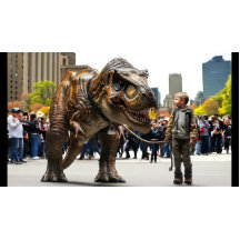 ボーイ歩くTレックスTシャツ