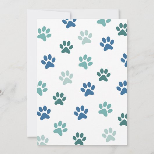 ボーイ獣医動物子供の誕生日パーティー 招待状 (裏面)