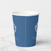 ボーイ確認クラシックヴィンテージブルークロスクレスト 紙コップ (右)