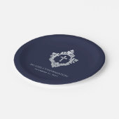 ボーイ確認海軍ブルーヴィンテージ十字紋 ペーパープレート (アングル)