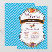 ボーイ秋インラブカプキンベイビーシャワー招待状 招待状 (正面/裏面)