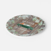 ボーイ秋誕生日グリーントラックアンドパンプキンス ペーパープレート (アングル)