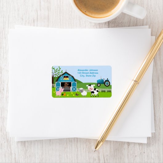 ボーイ納屋周囲の庭ファームアニマルズ住所 シール (インサイチュ)